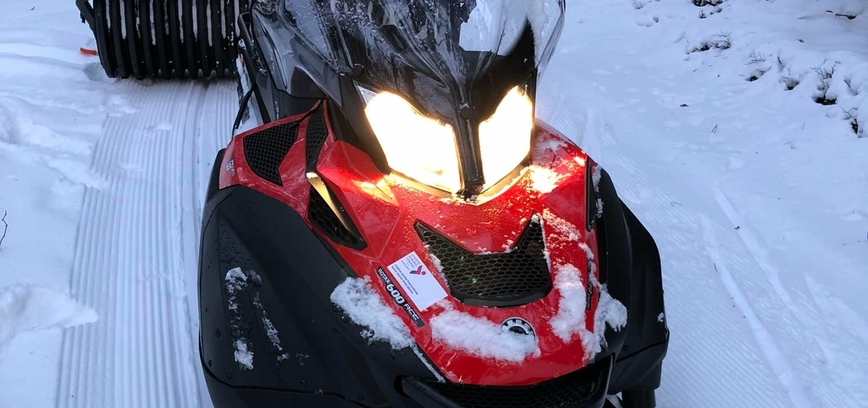 Langlaufloipe im Landschaftsschutzgebiet Ažušilė