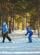 Катание на лыжах в Игналине