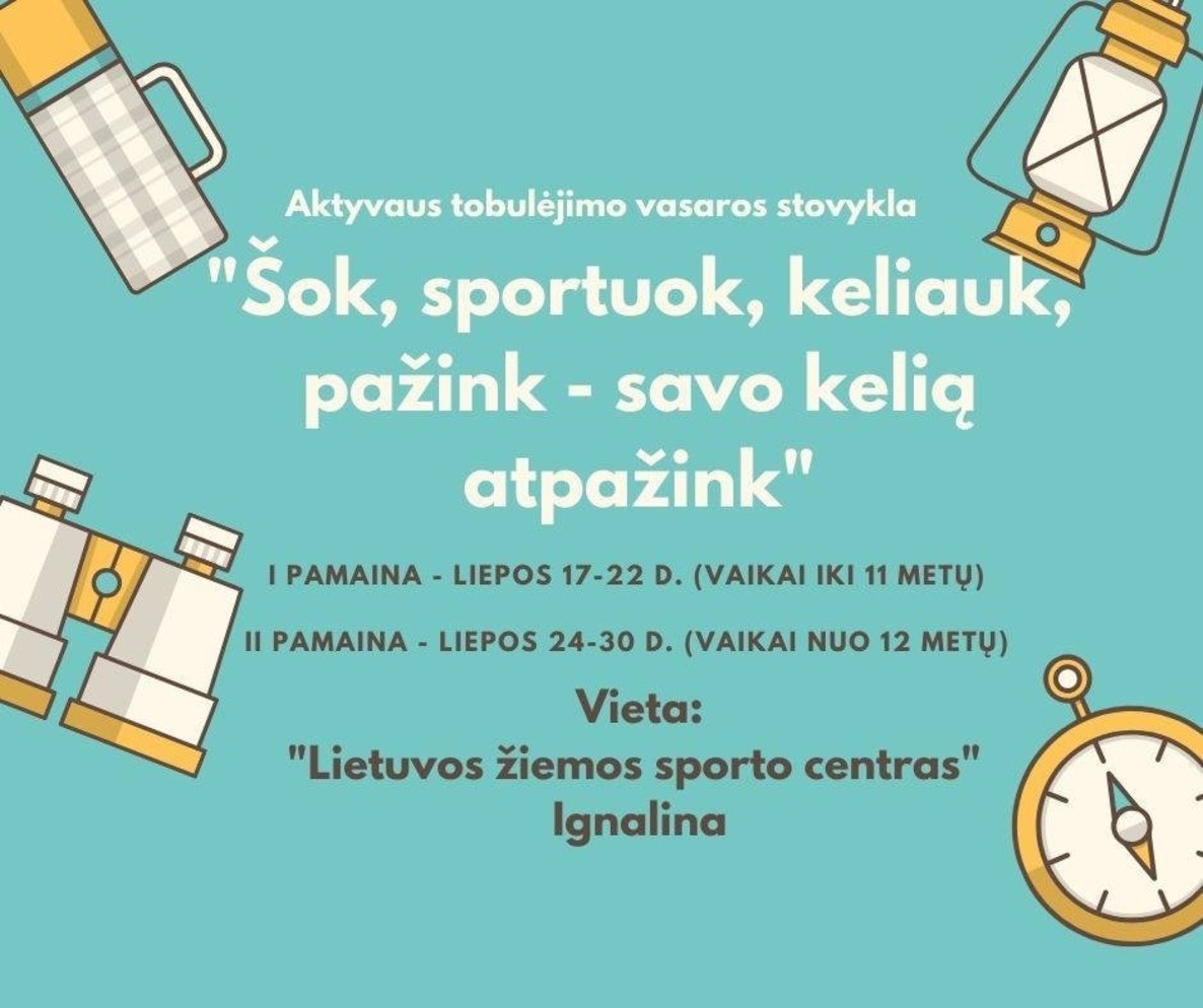 Aktyvaus tobulėjimo vasaros stovykla vaikams