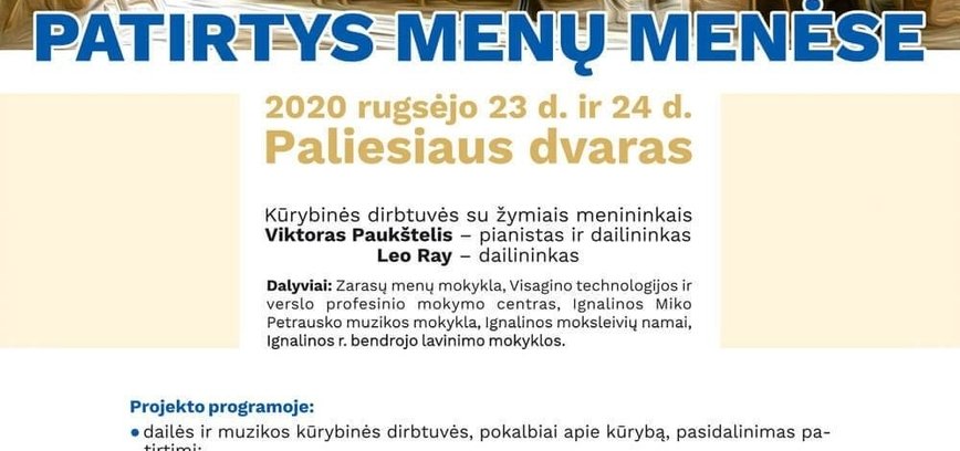 Patirtys menų menėse