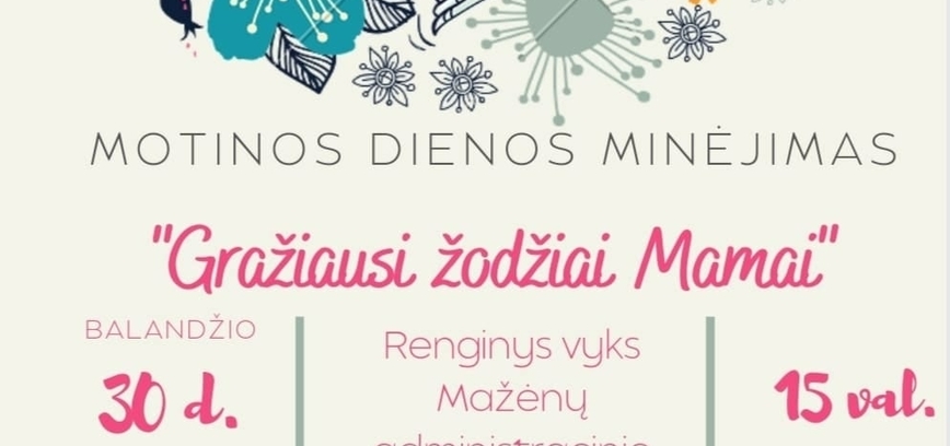 Commemoration of Mother's Day in Mažėnai