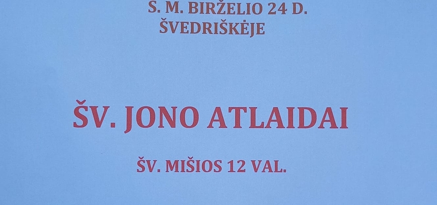 Šv. Jono atlaidai Švedriškėje