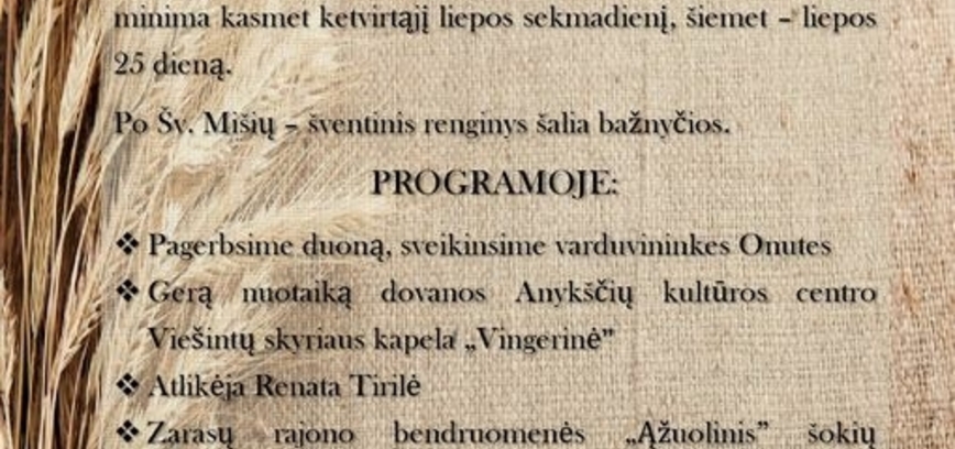 Saint Ona is a lady of bread and summer goodies