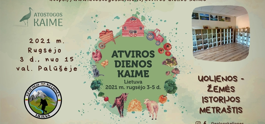 Atviros dienos kaime 2021: Uolienų ekspozicija: Uolienos - žemės istorijos metraštis