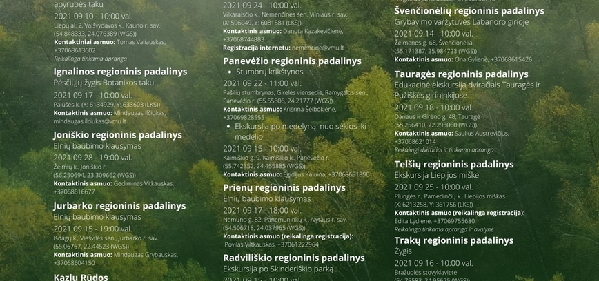 Pėsčiųjų žygis Botanikos taku