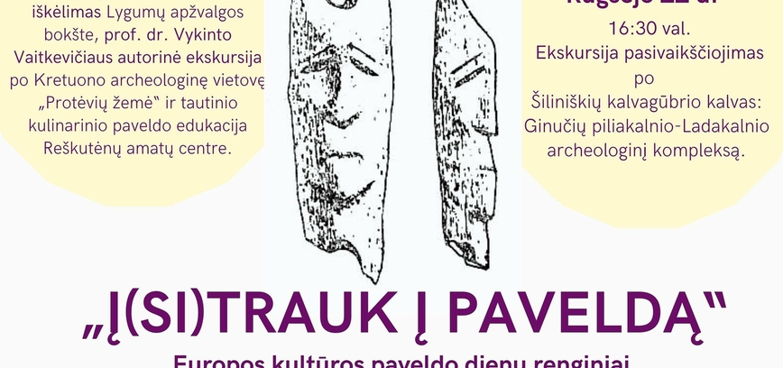 „Į(SI)TRAUK Į PAVELDĄ“ Europos paveldo dienų renginiai Aukštaitijos nacionaliniame parke