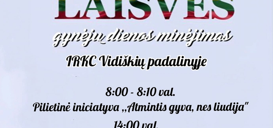 Gedenken an den Tag der Verteidiger der Freiheit in Vidiškės