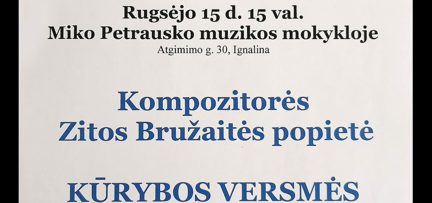 Kompozitorės Zitos Bružaitės popietė