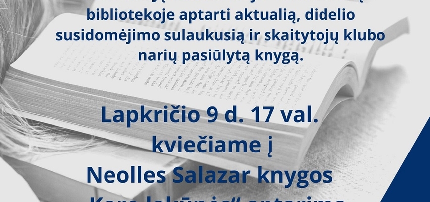 Skaitytojų klubo susitikimas Ignalinos rajono savivaldybės viešojoje bibliotekoje