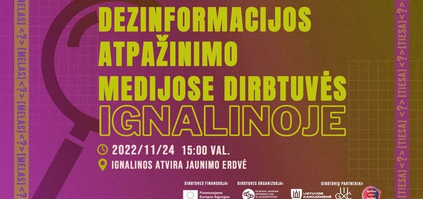Dezinformacijos atpažinimo medijose dirbtuvės Ignalinoje