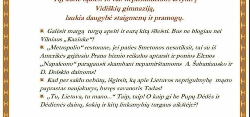 Kaziuko mugė Vidiškių gimnazijoje