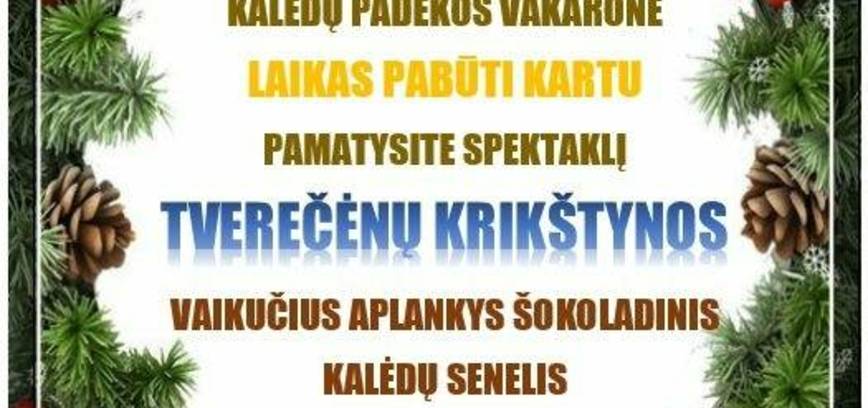 Kalėdų padėkos vakaronė Tverečiuje