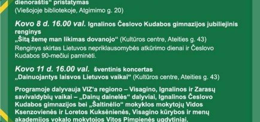 Kovo 11-osios- Lietuvos nepriklausomybės atkūrimo dienos minėjimas