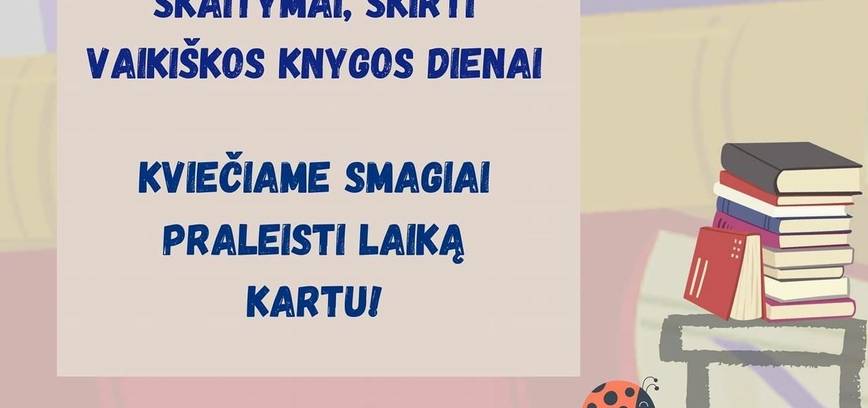 Sensoriniai skaitymai, skirti vaikiškos knygos dienai