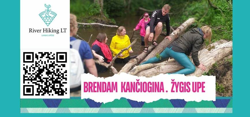 River Hiking Kančiogina. Žygis upe. 