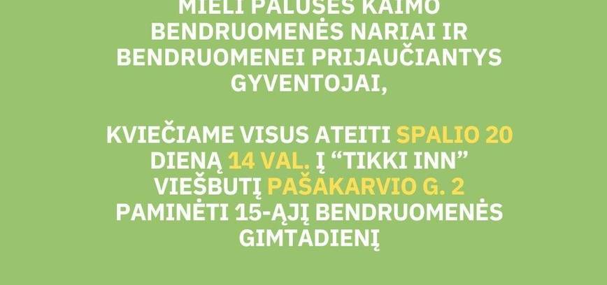 Palūšės kaimo bendruomenės gimtadienis