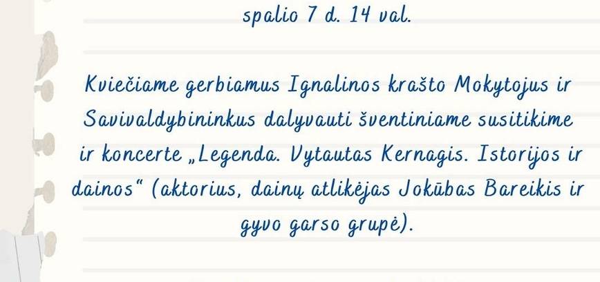 Mokytojų dienos ir Vietos savivaldos šventė