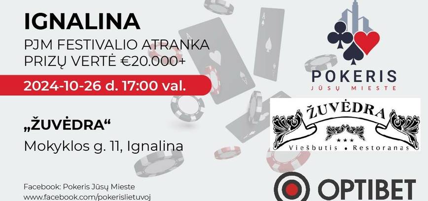 Sportinio pokerio turnyras. Atranka į PJM Festą