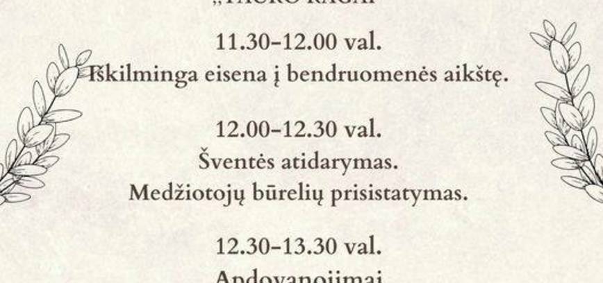 Renginys skirtas Šv. Huberto dienai Mielagėnuose