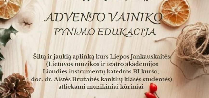 Advento vainiko pynimas Naujajame Daugėliškyje