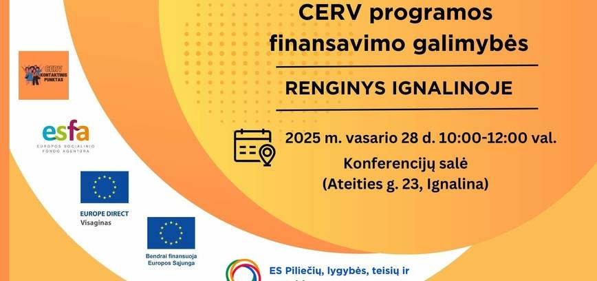 CERV programos finansavimo galimybės