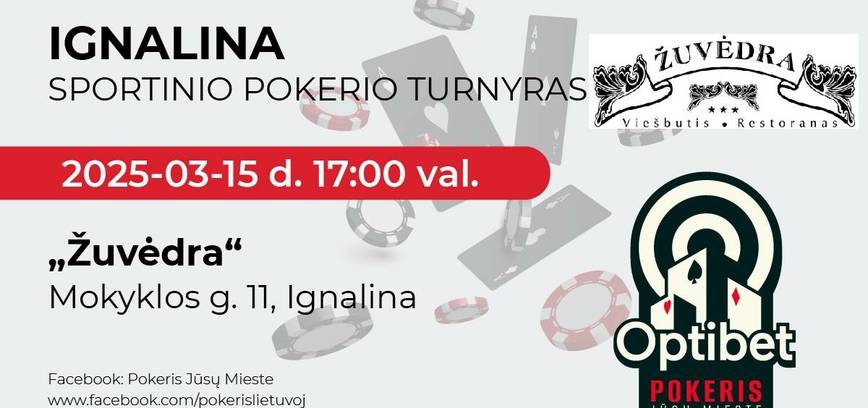 Sportinio pokerio turnyras Ignalinoje
