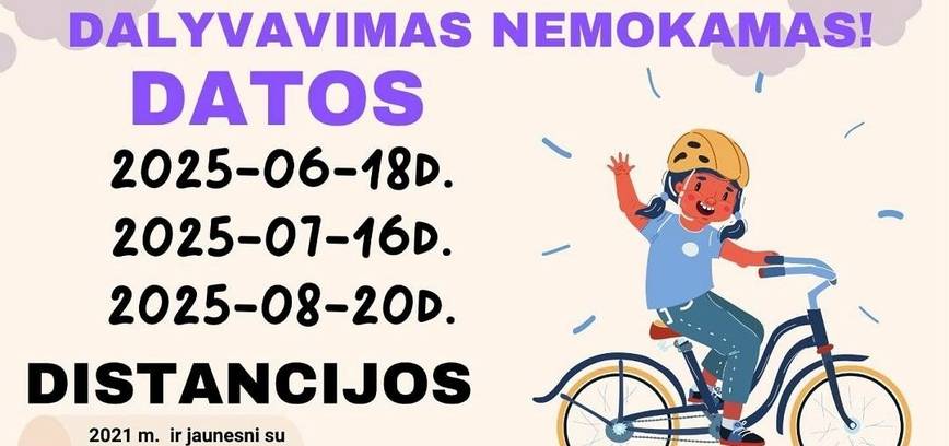 Atviros vaikų dviračių (balansiukų, paspirtukų) lenktynės	