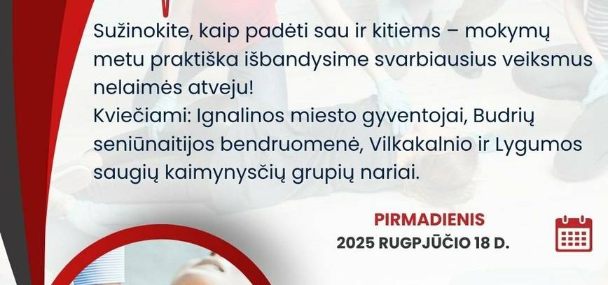 Pirmosios pagalbos mokymai Ignalinoje