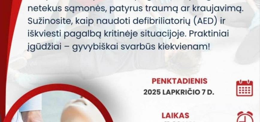 Pirmosios pagalbos mokymai Ceikiniuose