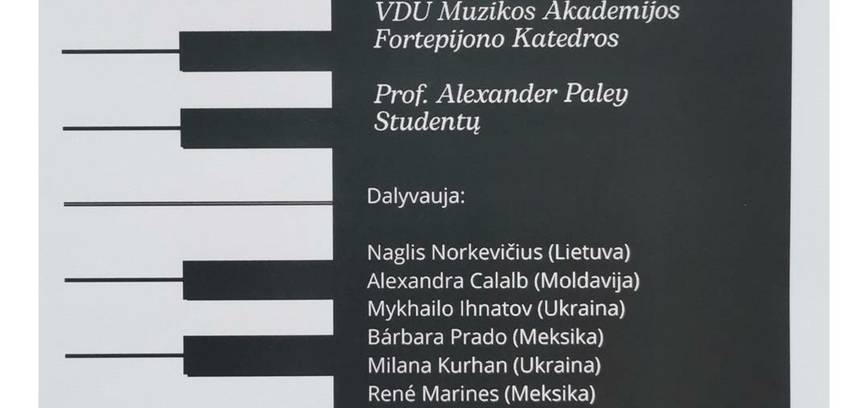 VDU muzikos akademijos fortepijono katedros koncertas