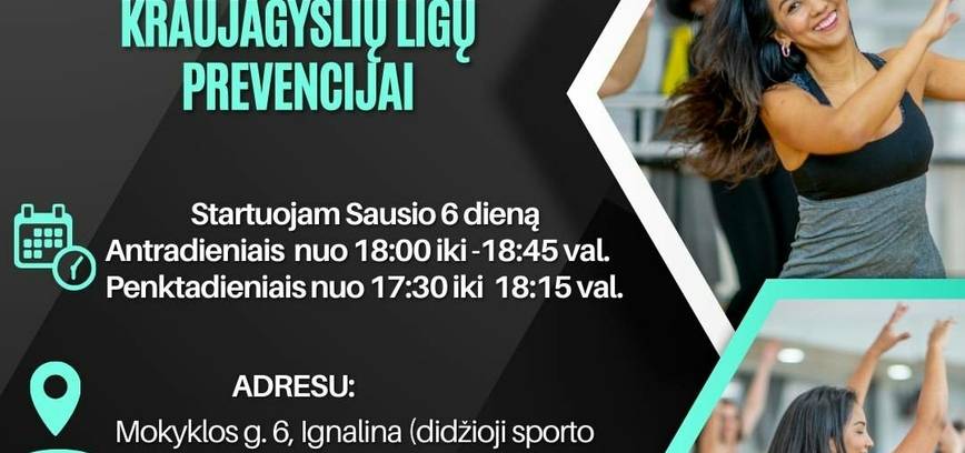 Šokio judesio užsiėmimai cukrinio diabeto ir širdies ir kraujagyslių ligų prevencijai