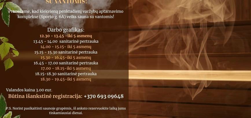 Sauna su vantomis