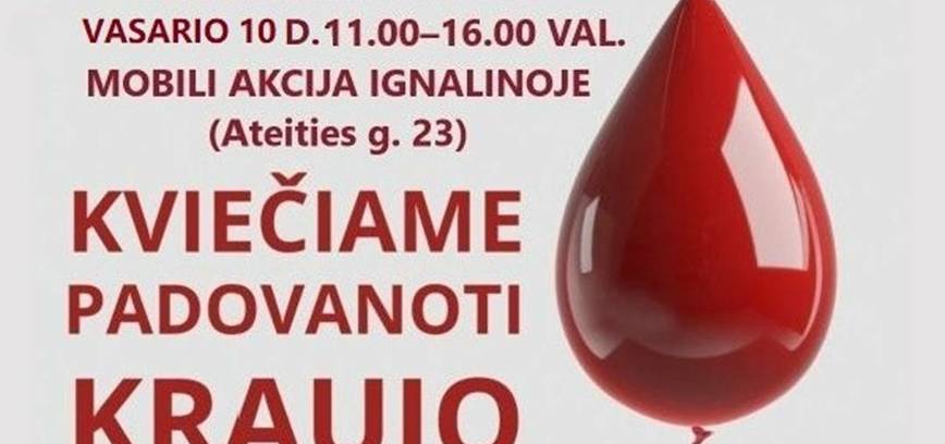 Kviečiame padovanoti kraujo