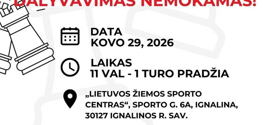 Atviras Ignalinos pavasario greitųjų šachmatų turnyras (FIDE RATED)