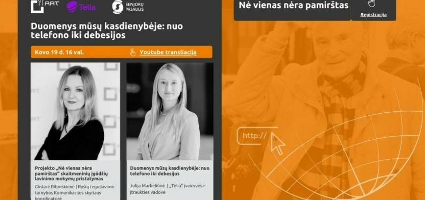 Projekto „Nė vienas nėra pamirštas“ nuotolinė paskaita