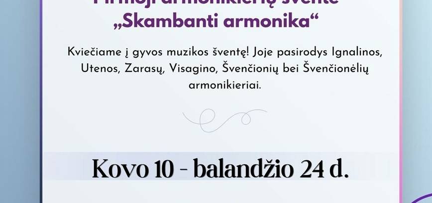 Balandžio mėnesio renginiai Linkmenų krašte