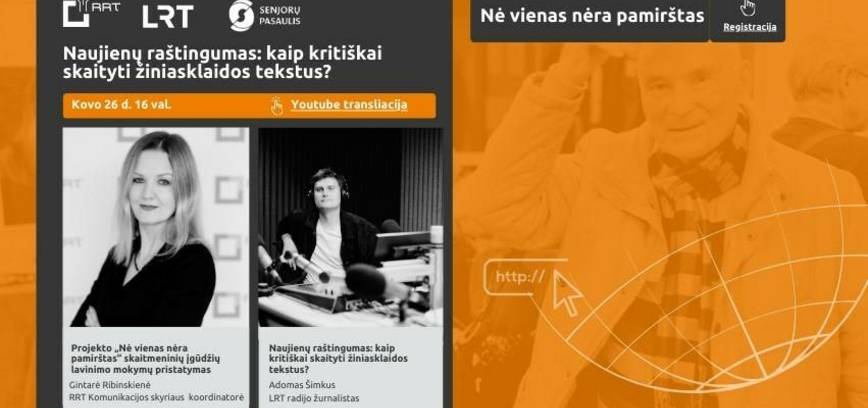 Projekto „Nė vienas nėra pamirštas“ nuotolinė paskaita
