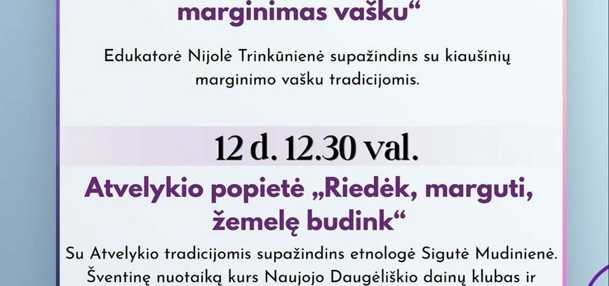 Nijolės Trinkūnienės Velykinių margučių paroda