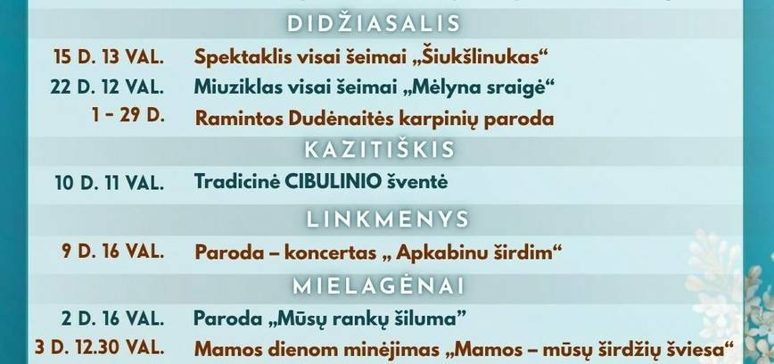 Gegužės mėnesio renginiai Ignalinos rajone