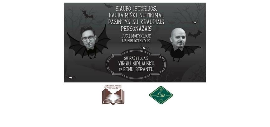 „Puslapių iššūkio“ apdovanojimai ir susitikimas su rašytojais Virgiu Šidlausku ir Benu Bėrantu