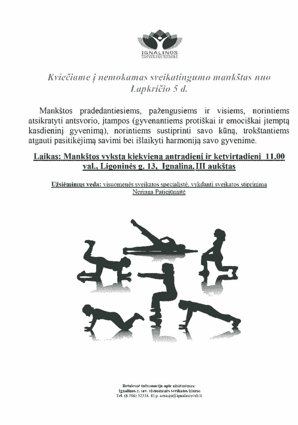 Nemokama sveikatingumo mankšta