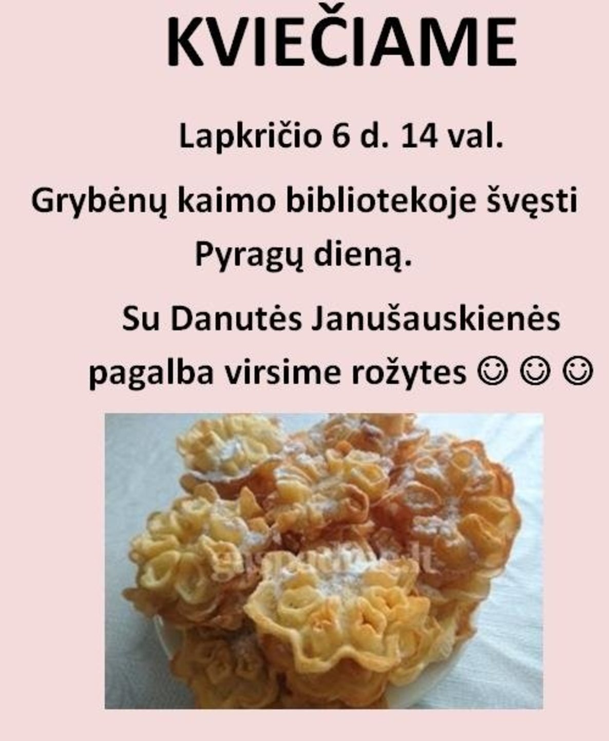 Grybėnų bibliotekoje Pyragų diena