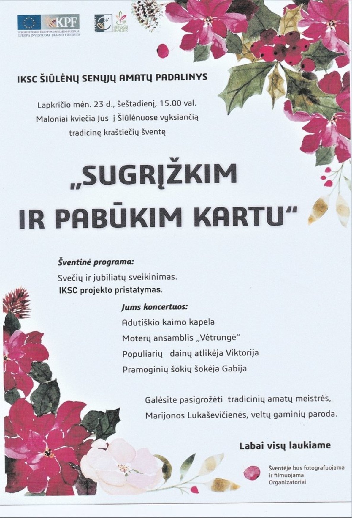 Sugrįžkim ir pabūkim kartu