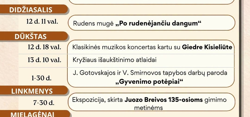 Rugsėjo mėnesio veiklos Ignalinos rajone 