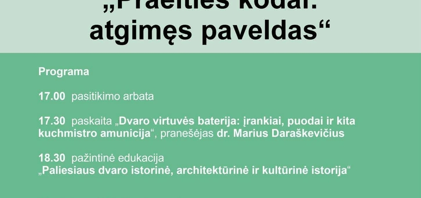Europos paveldo dienos 2026 – „Kultūros paveldas: saugok, puoselėk, atgaivink“