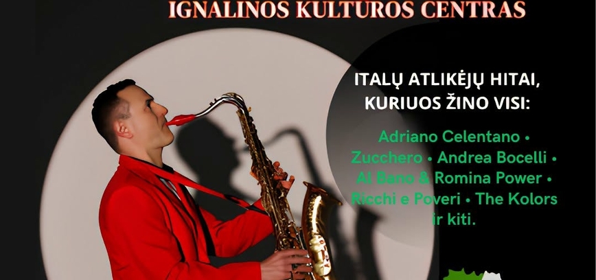 „ROMANTIC SAX“ – ITALIŠKA PROGRAMA. JUOZAS KURAITIS (saksofonas) / DAUMANTAS SLIPKUS (fortepijonas)