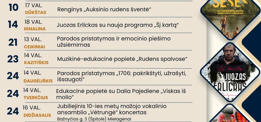 Spalio renginiai Ignalinos rajone