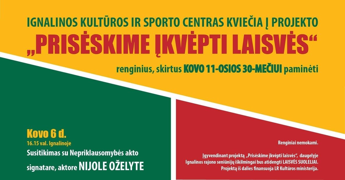Susitikimas su N. Oželyte - Kovo 11-ajai 30 metų