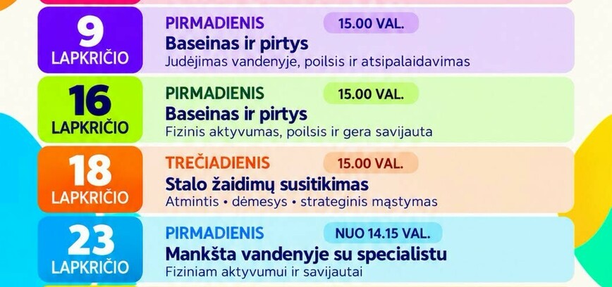 Projekto #MiestelioBalsai veiklos lapkričio mėnesį