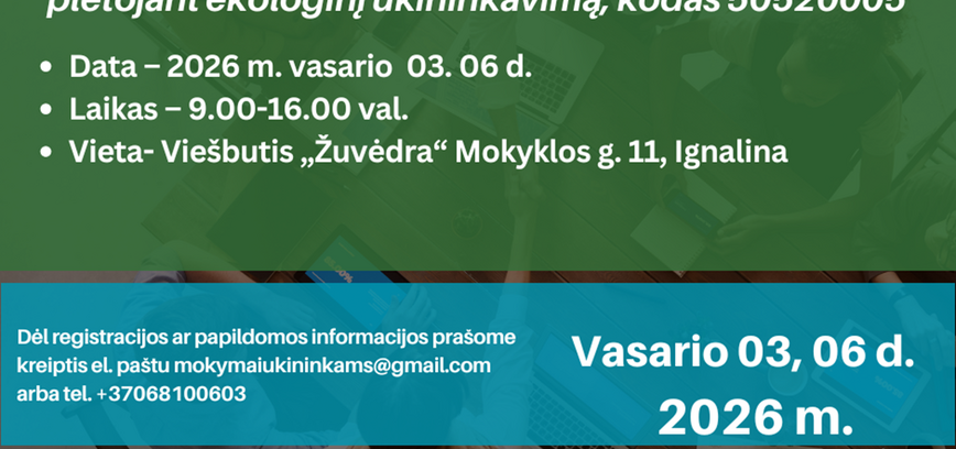 Nemokami mokymai ūkininkams Ignalinoje